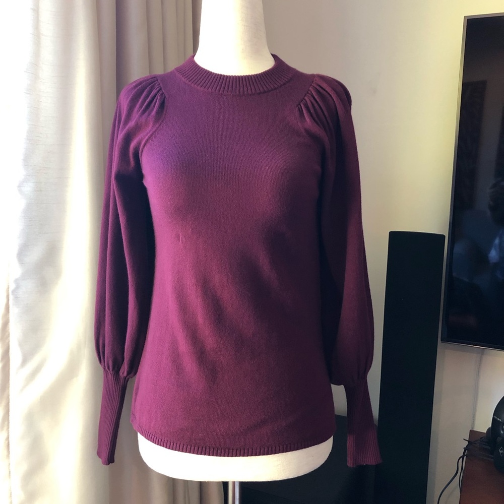 Apiece Apart Dewi Puff Sleeve Crew Neck Sweater XS